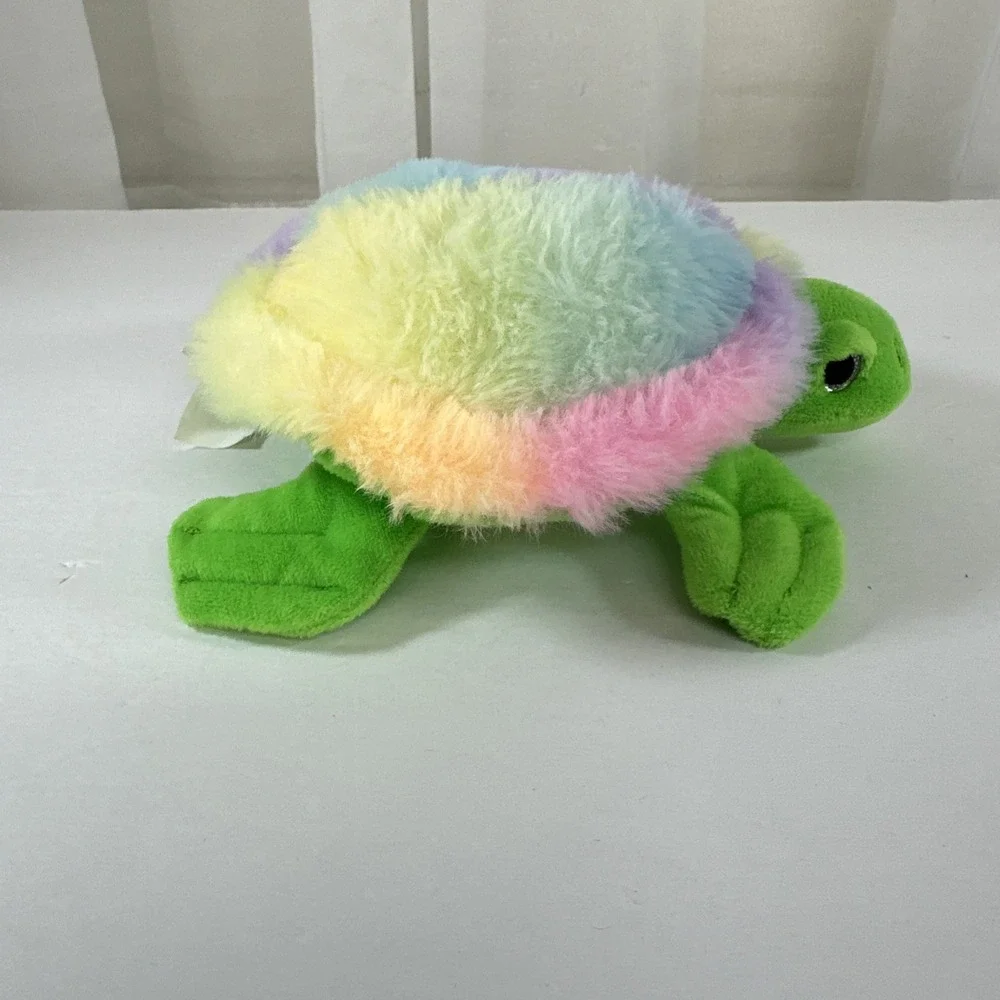 Fiesta Rainbow Sherbet Turtle Plush Glitter Eyes 7
